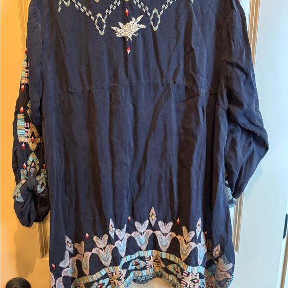 Anthropologie Black Embroidered Tunic XL - Picture 10 of 12